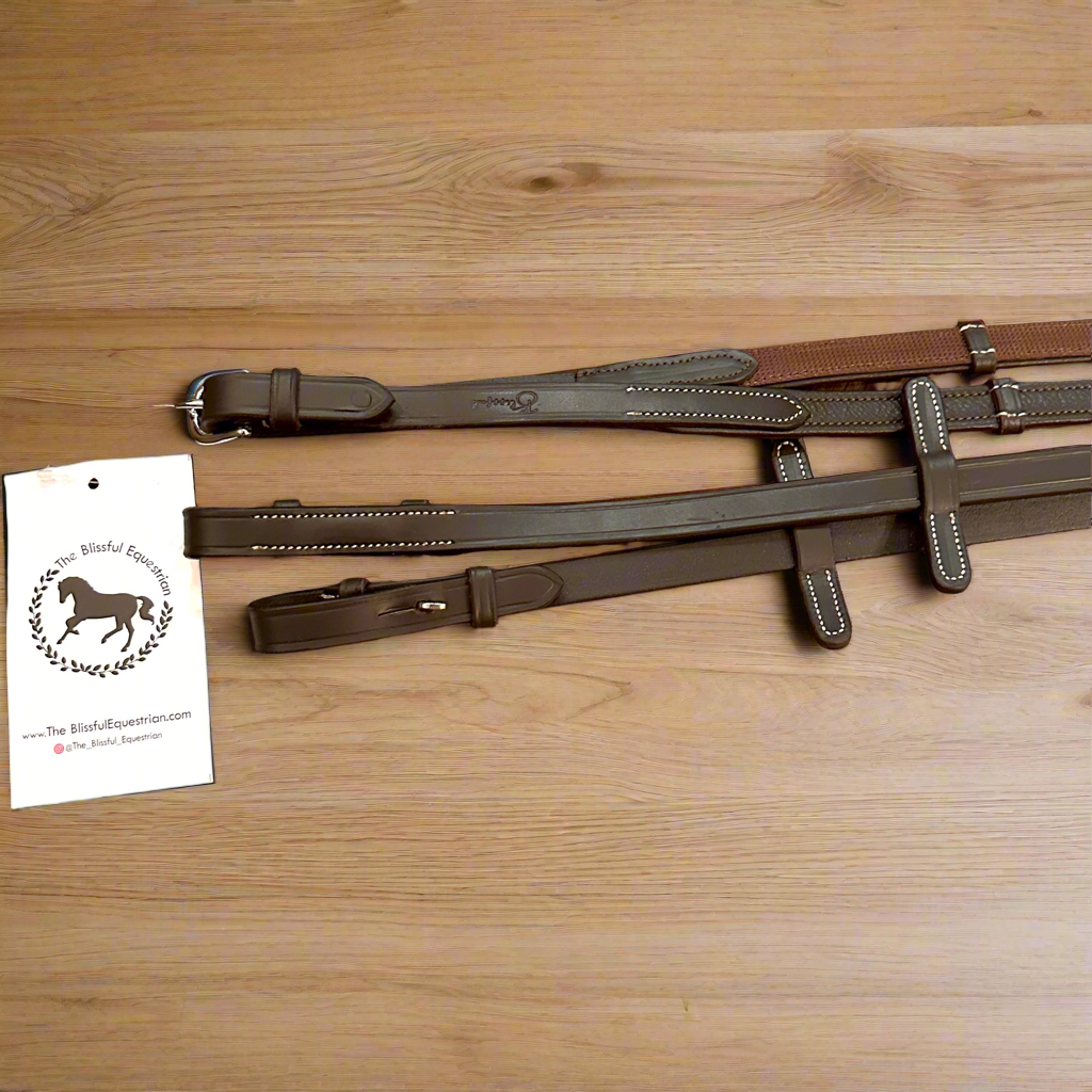 Blissful Pro Rubber Lined leather reins