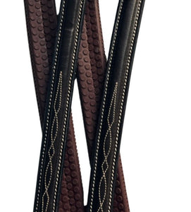 Oxford Fancy Stitch Rubber Reins