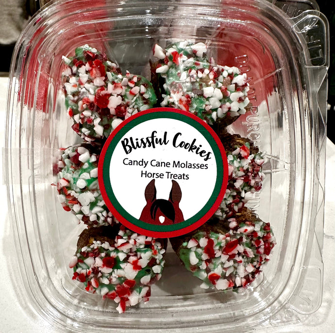 Holiday Peppermint Candy Cane Molasses Horse Treats