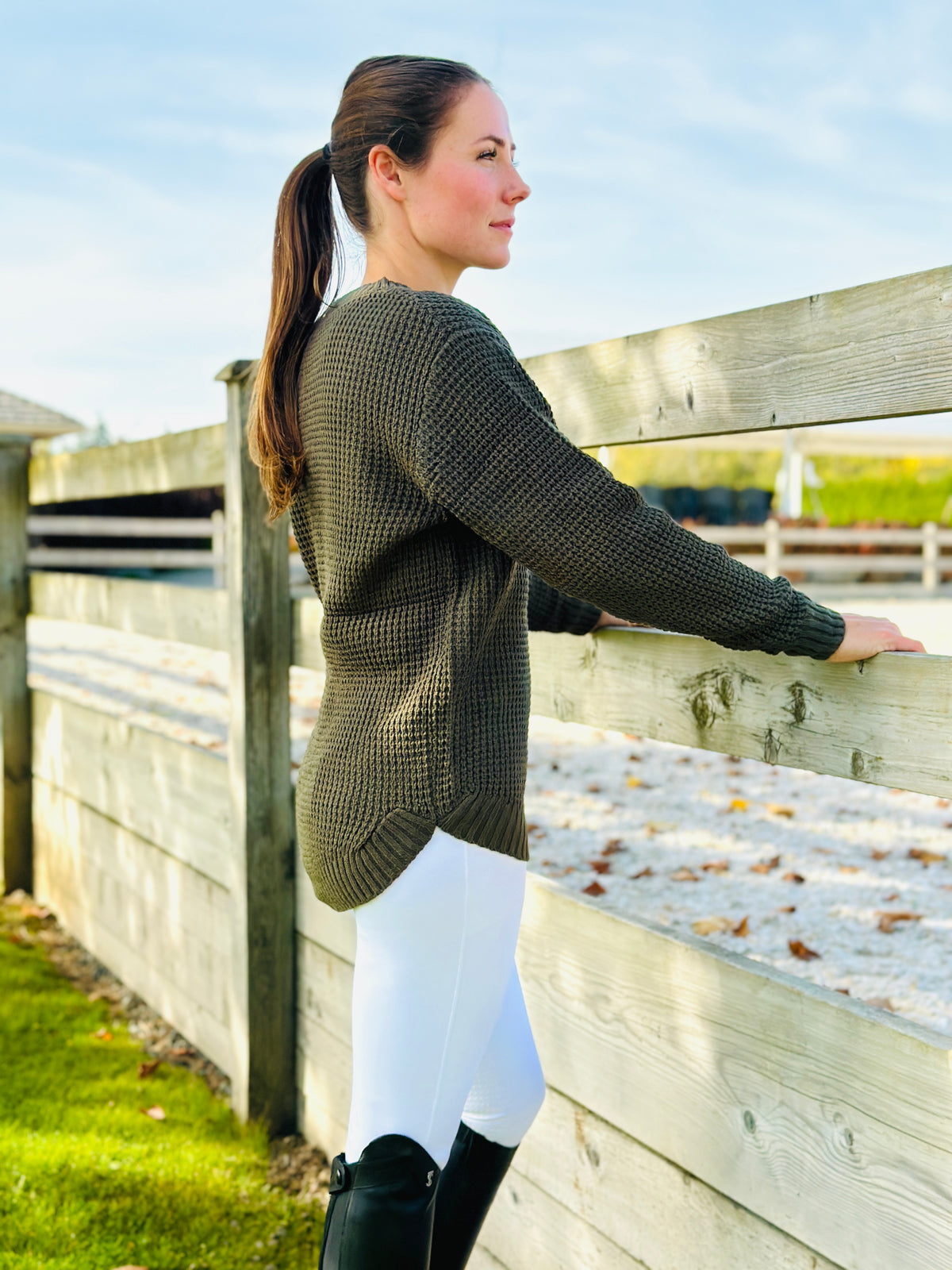 Crofton Cable Knit Sweater - Forest