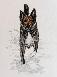 Custom Acrylic Pet Portraits on Wood Panel