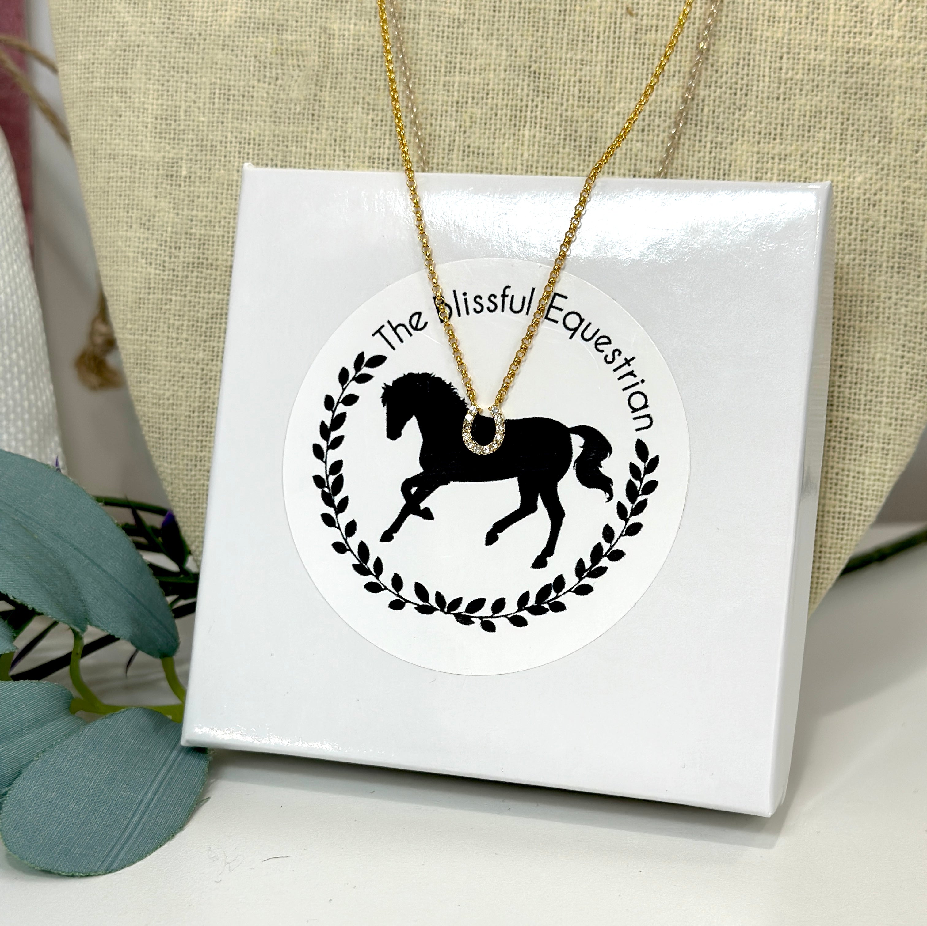 Mini Crystals Horse Shoe Necklace