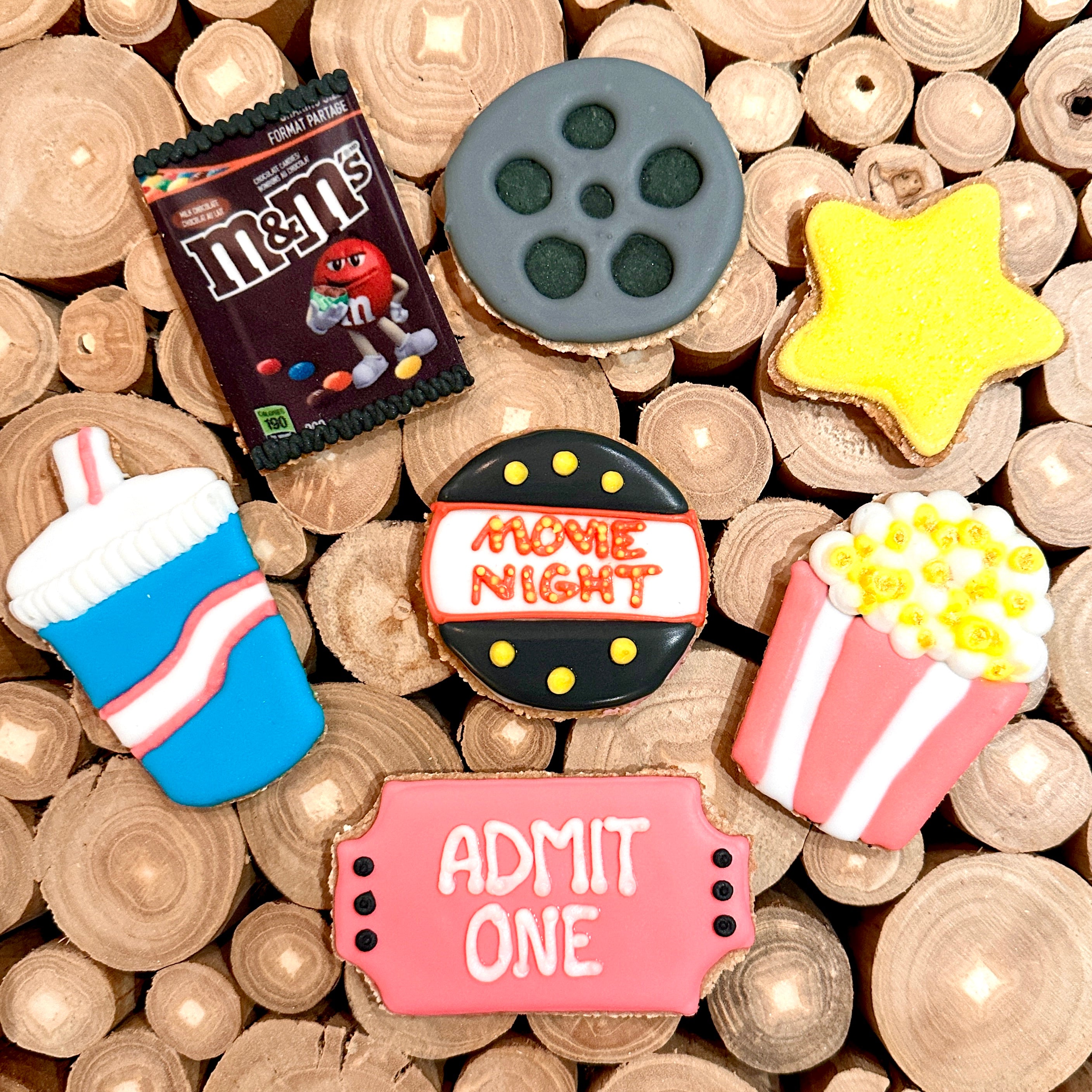 Movie Night 6 pack Horse Cookies