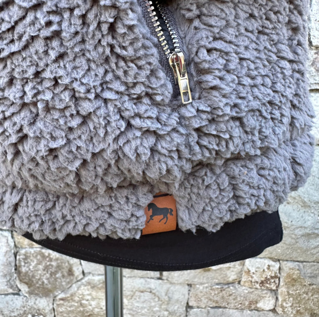 Adera Fleece Zip Vest - Grey