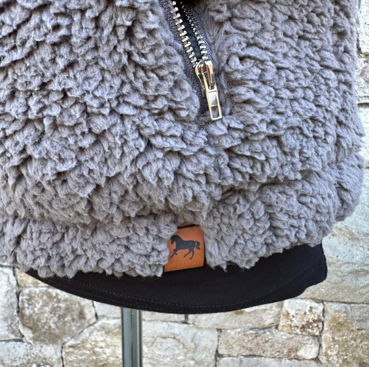 Adera Fleece Zip Vest - Grey