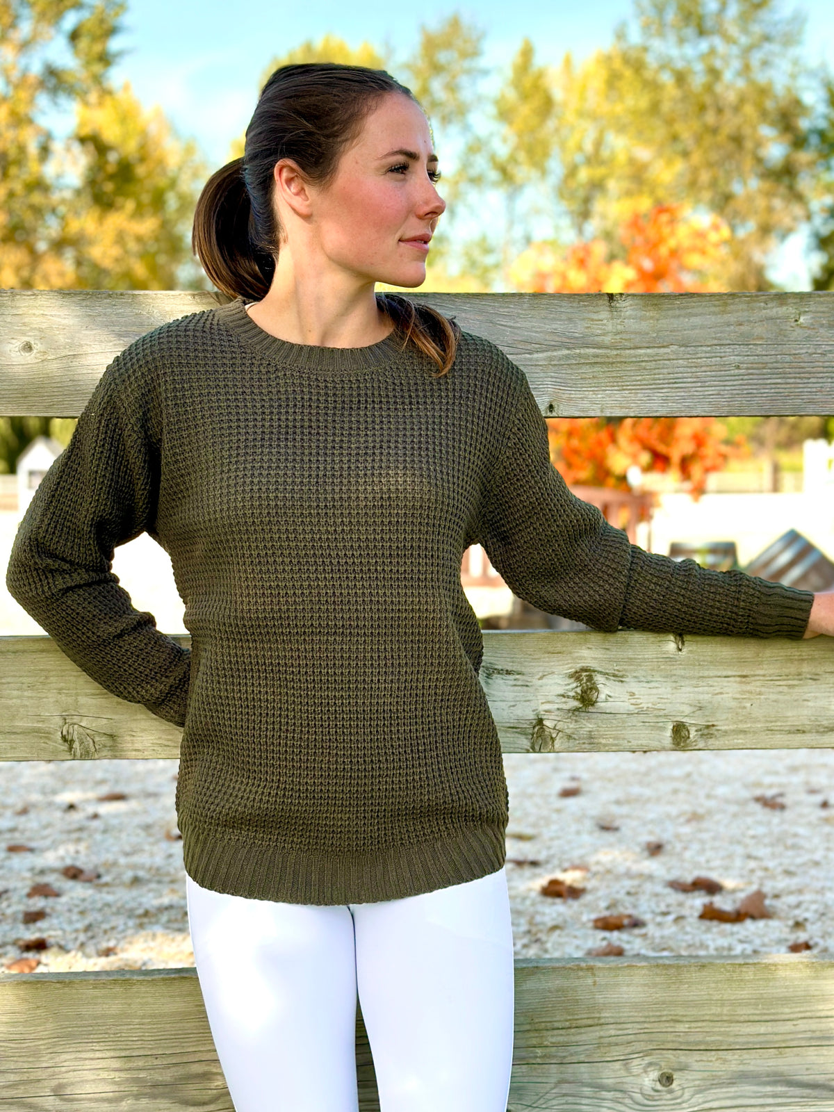 Crofton Cable Knit Sweater - Forest