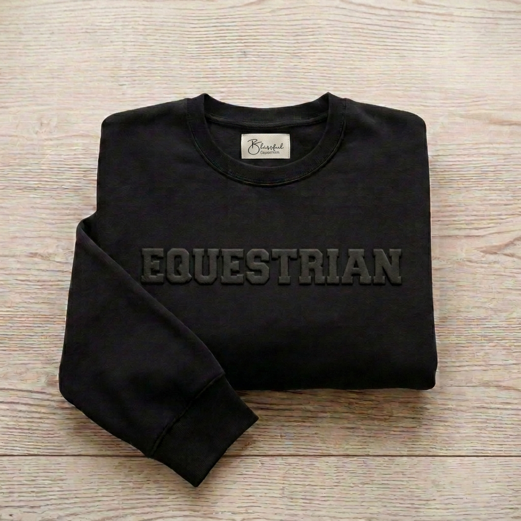 Equestrian Puff Print Sweatshirt
