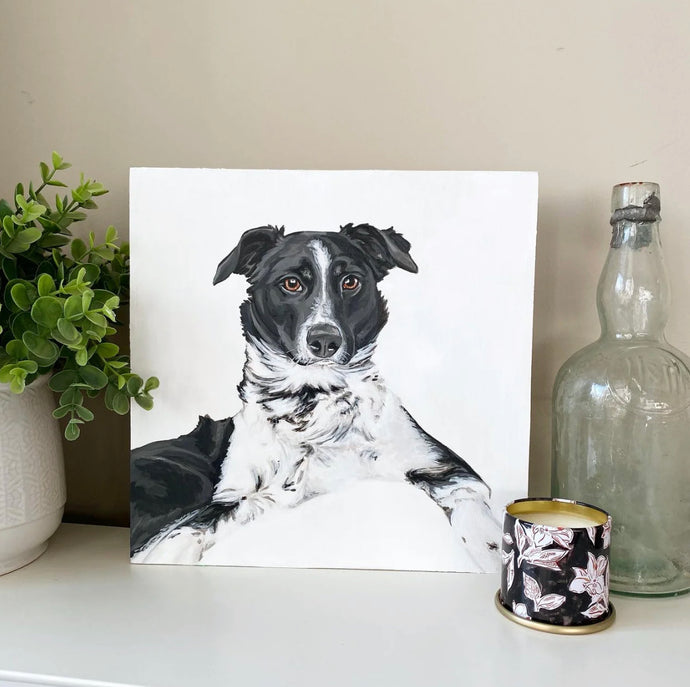 Custom Acrylic Pet Portraits on Wood Panel