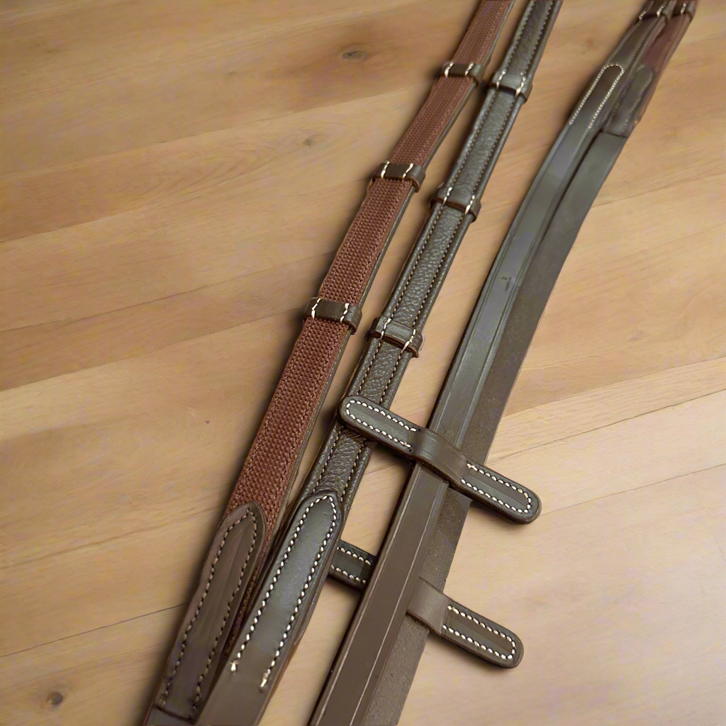 Blissful Pro Rubber Lined leather reins