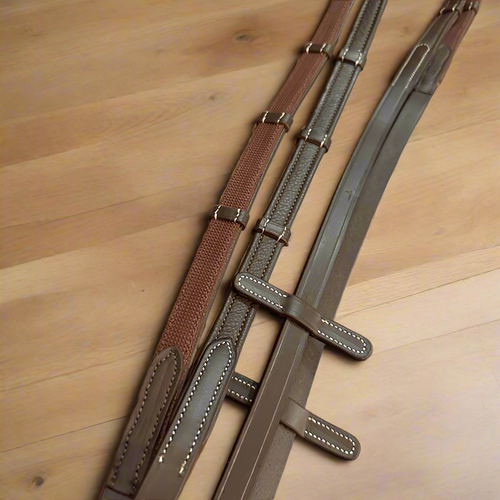 Blissful Pro Rubber Lined leather reins