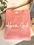 Horse Girl Puff Print Sweatshirt